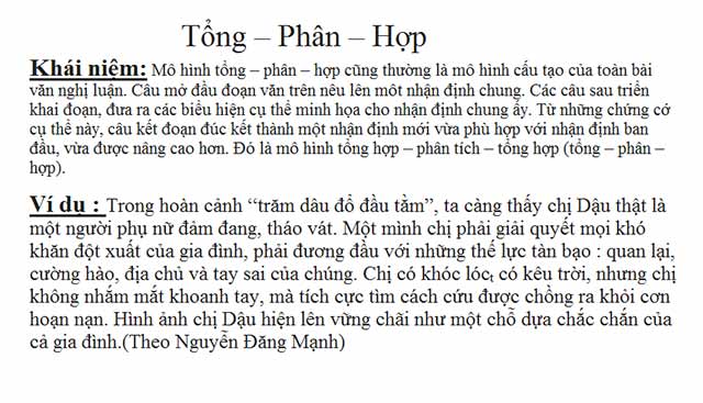 Bạn đã biết đoạn văn tổng phân hợp là gì Những ví dụ cụ thể