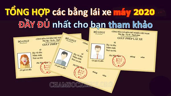 Các bằng lái xe máy