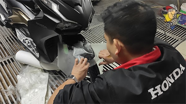 khắc phục xe máy trầy xước