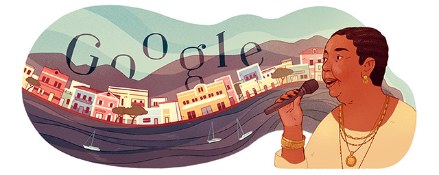 Cesária Évora được Google Doodle vinh danh vừa qua
