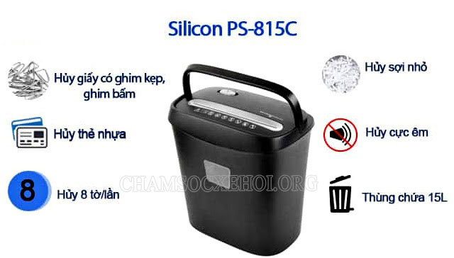 Review máy huỷ tài liệu Silicon PS 815C