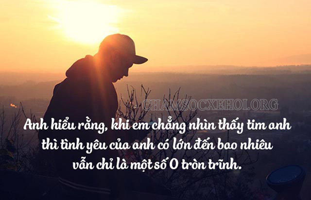 Stt yêu đơn phương của con trai đầy tâm trạng