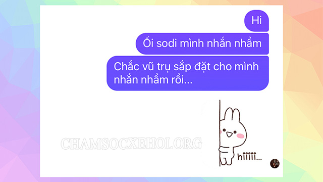 Giả vờ gửi nhầm tin nhắn đến crush để kiếm cớ nói chuyện