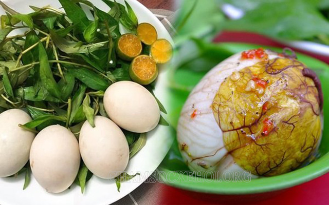 Ăn trứng vịt lộn đầu tháng để xả xui