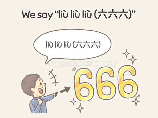 Ý nghĩa của dãy số 666 trong tiếng Trung 