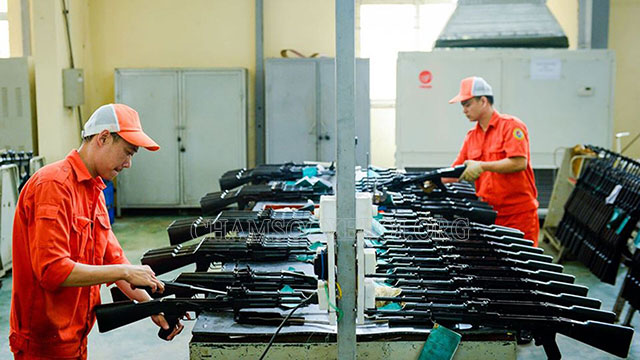 Vũ khí do nhà máy Z111 của Quân đội nhân dân Việt Nam sản xuất 