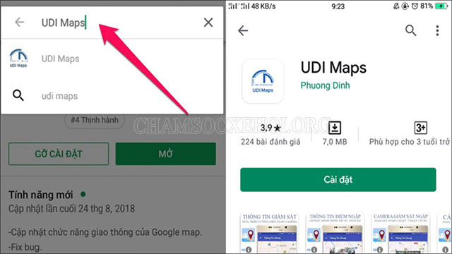 Tải app UDI Maps về điện thoại 