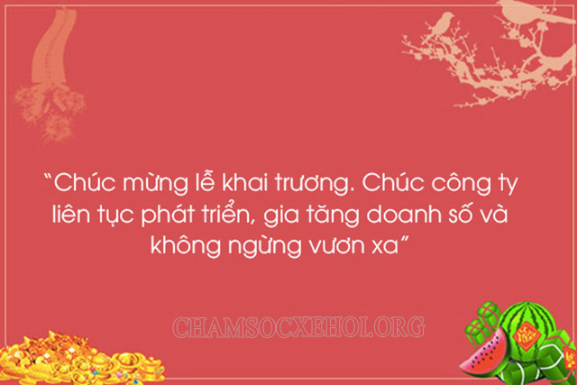 Lời chúc mừng khai trương công ty chân thành